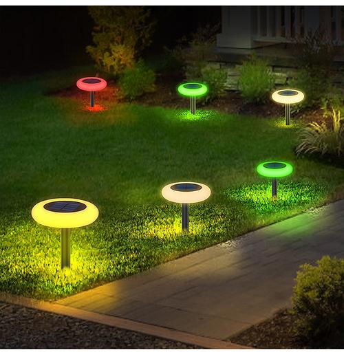點(diǎn)亮夜色花園 新款圓盤式太陽(yáng)能七彩LED草坪燈評(píng)測(cè)